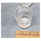 Set of 8 Clear Glass Shot Glasses with tapered foot