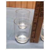 Set of 8 Clear Glass Shot Glasses with tapered foot