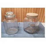 Octagonal Glass Storage Jars with Lids