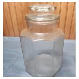 Octagonal Glass Storage Jars with Lids