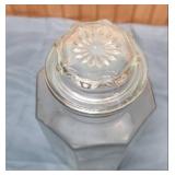 Octagonal Glass Storage Jars with Lids