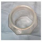 Octagonal Glass Storage Jars with Lids