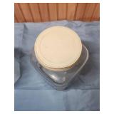 Octagonal Glass Storage Jars with Lids