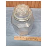 Octagonal Glass Storage Jars with Lids