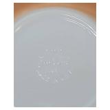 Mid-Century Glass Serving Dishes and a FireKing Peach Luster Plate