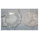 Clear Glass Raspberry Pattern Serving Plates