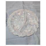 Clear Glass Raspberry Pattern Serving Plates