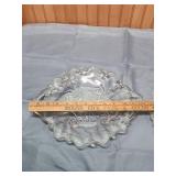 Clear Glass Raspberry Pattern Serving Plates