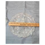 Clear Glass Raspberry Pattern Serving Plates