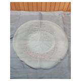 Frosted Crystal Pine Needles Glass Plate - great plate to use for the holidays!