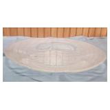 Frosted Crystal Pine Needles Glass Plate - great plate to use for the holidays!