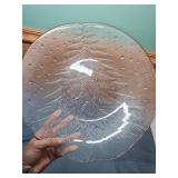 Frosted Crystal Pine Needles Glass Plate - great plate to use for the holidays!