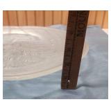 Frosted Crystal Pine Needles Glass Plate - great plate to use for the holidays!