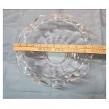 Clear Crystal Glass Bowl with Geometric Pattern
