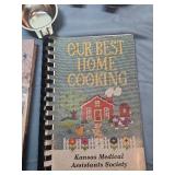 Kitchen items - egg pouching cups, citrus juicer, cook books, utensils and more