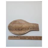 Stone spoon rest with wood pattern
