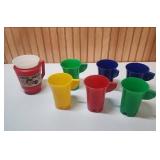 Vintage Plastic Jug Cups and a vintage ice cup