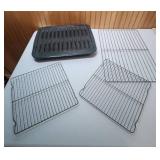 Oven Broiler Pan with Wire Cooling Racks Set