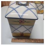 Decorative Kitchen Canister Set with Floral Design - set of 4