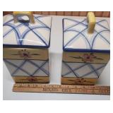 Decorative Kitchen Canister Set with Floral Design - set of 4