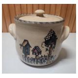 Decorative Crock Inspired Birdhouse Cookie Jar
