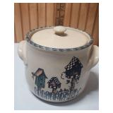 Decorative Crock Inspired Birdhouse Cookie Jar