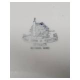 Red and White Ceramic Schoolhouse Cookie Jar