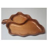 Hand-Carved Wooden Leaf Dish