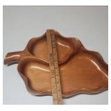 Hand-Carved Wooden Leaf Dish