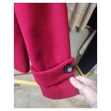 Antonio Melani Red Wool /Viscose Blend Pea Coat size 12 fully lined (pictures make it look pink, but it is red)