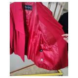 Antonio Melani Red Wool /Viscose Blend Pea Coat size 12 fully lined (pictures make it look pink, but it is red)
