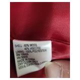 Antonio Melani Red Wool /Viscose Blend Pea Coat size 12 fully lined (pictures make it look pink, but it is red)