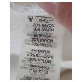 Calvin Klein Open Front Waist length cardigan with Pearl accents - missing sz tag, appears Sz Snall