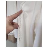 Calvin Klein Open Front Waist length cardigan with Pearl accents - missing sz tag, appears Sz Snall