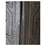 Coldwater Creek Embroidered Leather Jacket Sz L - minor leather wear along zipper on front