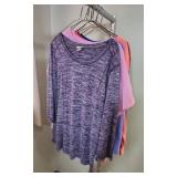 8 womens Size L casual tops - long and short sleeves- including By Chico
