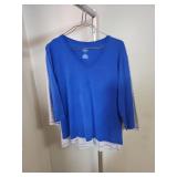8 womens Size L casual tops - long and short sleeves- including By Chico