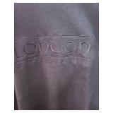 2 womens Size Large tops - long sleeve dress shirt and a London England Sweatshirt (very good conditon)