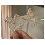 Vintage wedding vail - need some repair, mesh is broken off the crown
