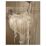 Vintage floor length wedding vail and vintage ring pillow