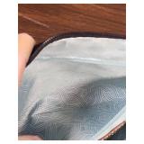 2 Womens Leather handbags - blue Liz Claiborne, Black from The Sak (missing the pull on the top zipper on The Sak purse - pull is inside the bag), both fairly clean inside