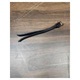 2 Womens Leather handbags - blue Liz Claiborne, Black from The Sak (missing the pull on the top zipper on The Sak purse - pull is inside the bag), both fairly clean inside