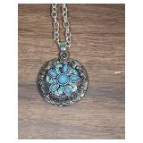 Vintage costume jewelry- 4 necklaces, one bracelet, a pendant, and 2 brooches