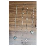 Vintage costume jewelry- 4 necklaces, one bracelet, a pendant, and 2 brooches
