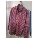 6 Mens button down dress shirts - Size Small or 14 - 14 1/2