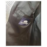 5 Mens suit jackets - none have a size tag.  All have 18-19" pit to pit chest measurement.  Suggest for Small to Medium.