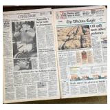 The Wichita Eagle Newspaper - huge stack of vintage newspaper editions dating from late 1950s on