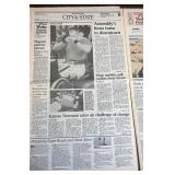 The Wichita Eagle Newspaper - huge stack of vintage newspaper editions dating from late 1950s on