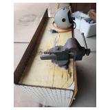 Wooden Tool Cabinet with Eclipse Vise and Black and Decker Grinder  38"W x 13"D x 33"H