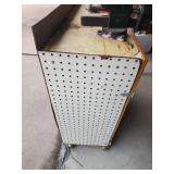 Wooden Tool Cabinet with Eclipse Vise and Black and Decker Grinder  38"W x 13"D x 33"H